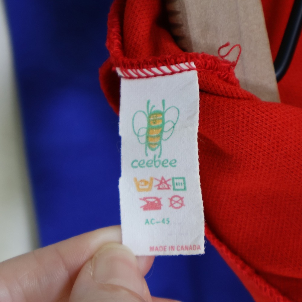 Vintage 70s Ceebee Colorblock Track Jacket Large Retro Bee Patch Red White Blue - Picture 4 of 10